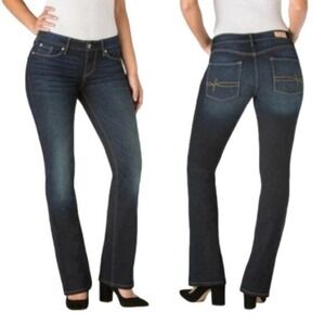 Levi Jeans Womens 2 Dark Wash Bootcut Mid Rise Stretch Western Casual Denim NWT